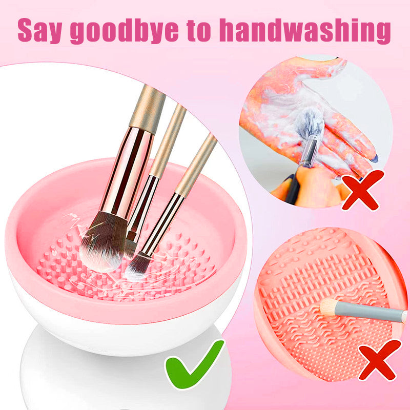 VIDECOR Electric Makeup Brush Cleaner Machine Portable Automatic USB  Cosmetic Brushes Cleaner Cleanser Tool Beauty Makeup Brush Set, Liquid